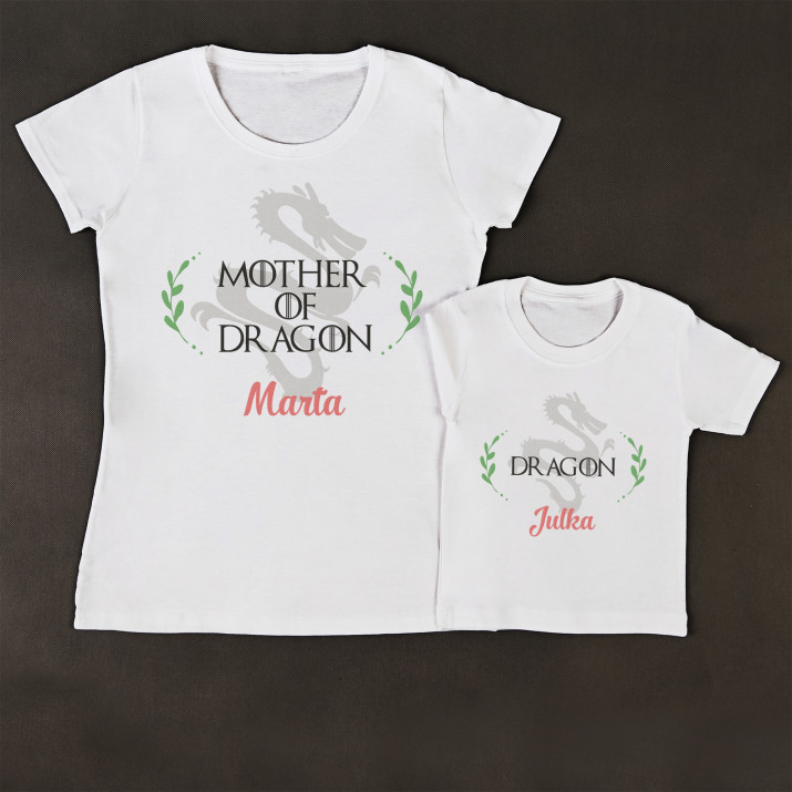 Mother of dragon - Zestaw Koszulek Mamy i Dziecka